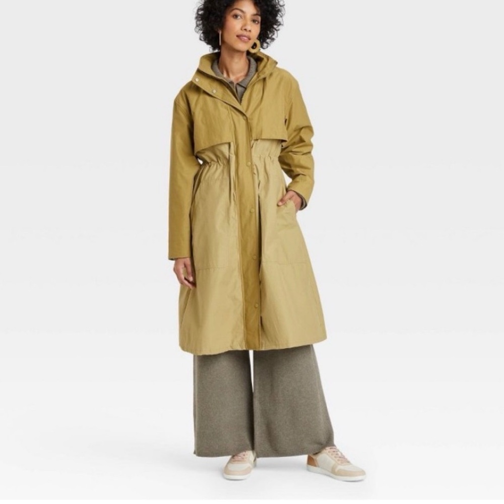 A New Day Women's Windbreaker Rain Trench Coat Size Small NWT